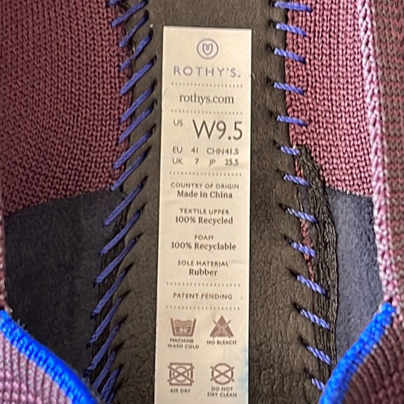 Rothy's The Point Ballet Flats Women’s Deep Purple Textile Size: 9.5 - Picture 8 of 16